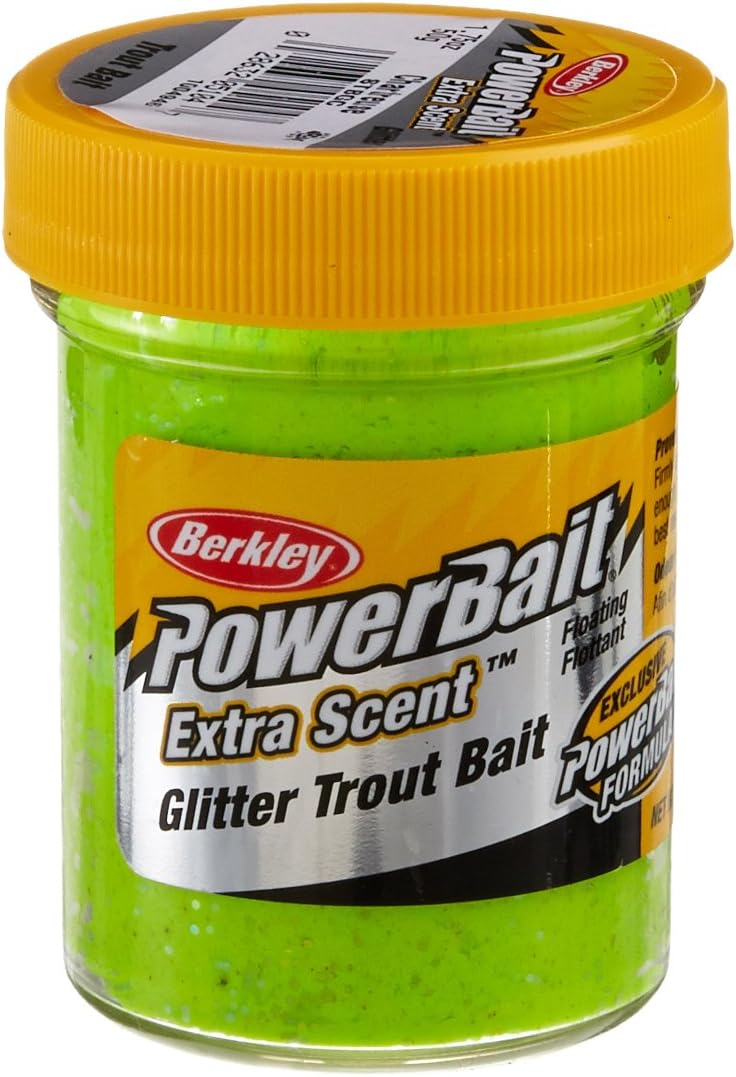 Berkley PowerBait Glitter Trout Bait, Silver Vein, Fishing Dough Bait, Scent Dispersion Technology, Irresistible Scent and Flavor, Moldable and Easy to Use