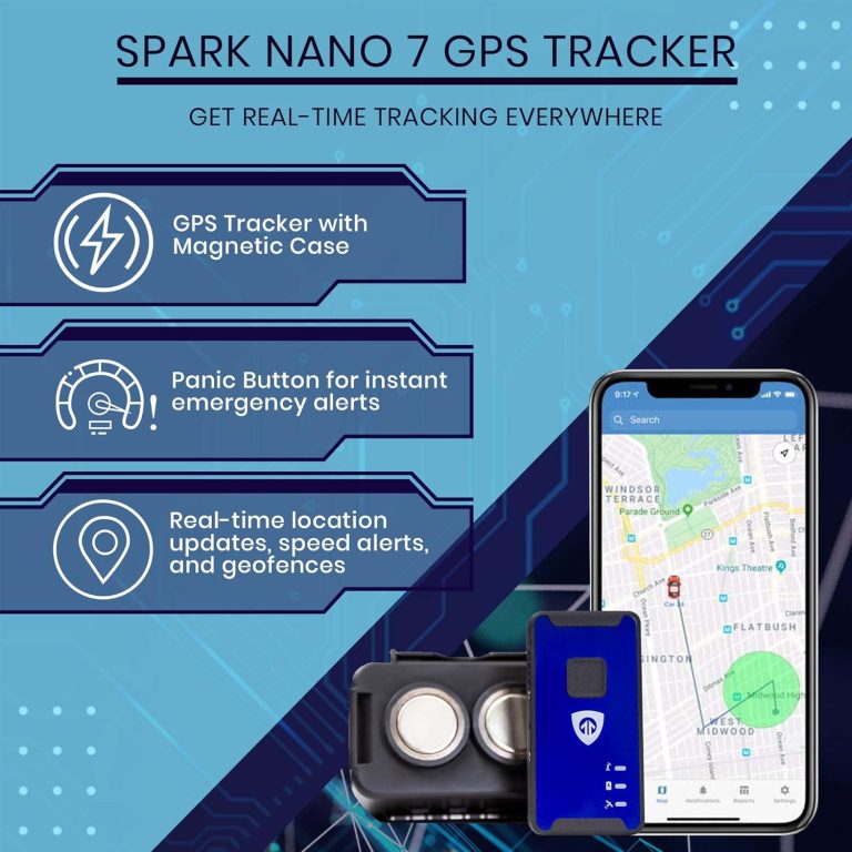 Brickhouse Car Trackers for Your Vehicle – Spark Nano 7 GPS Tracker with Magnetic Waterproof Case – Hidden Real-Time 4G LTE Vehicle Finder – GPS Tracking Device for Cars & More – Subscription Required