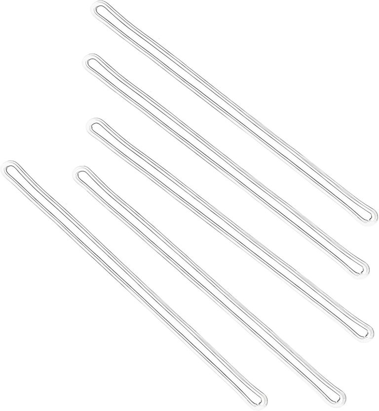 HOSL 100-Pack 6” Clear Plastic Luggage Tag Loops