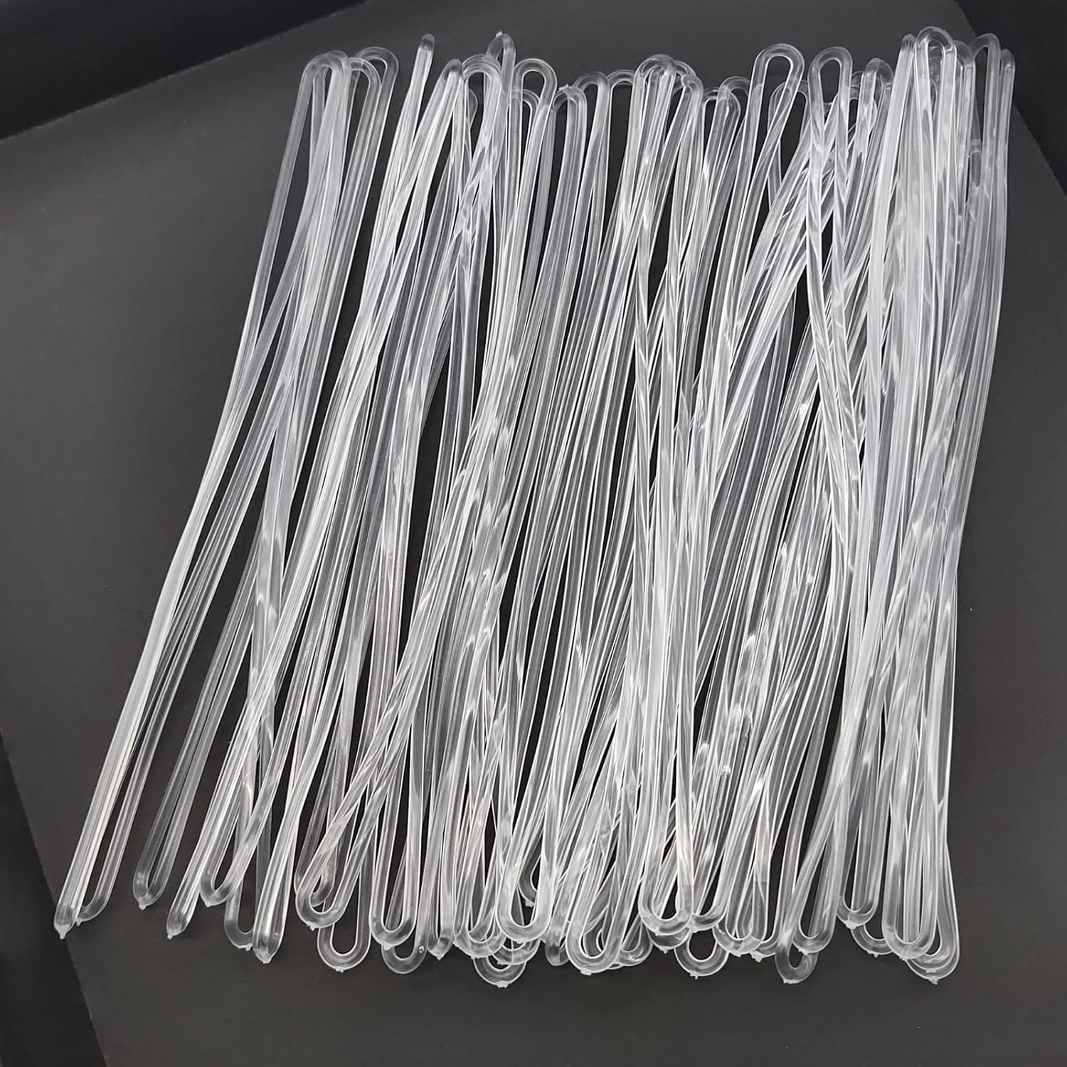 HOSL 100-Pack 6'' Clear Plastic Luggage Tag Loops - Image 5