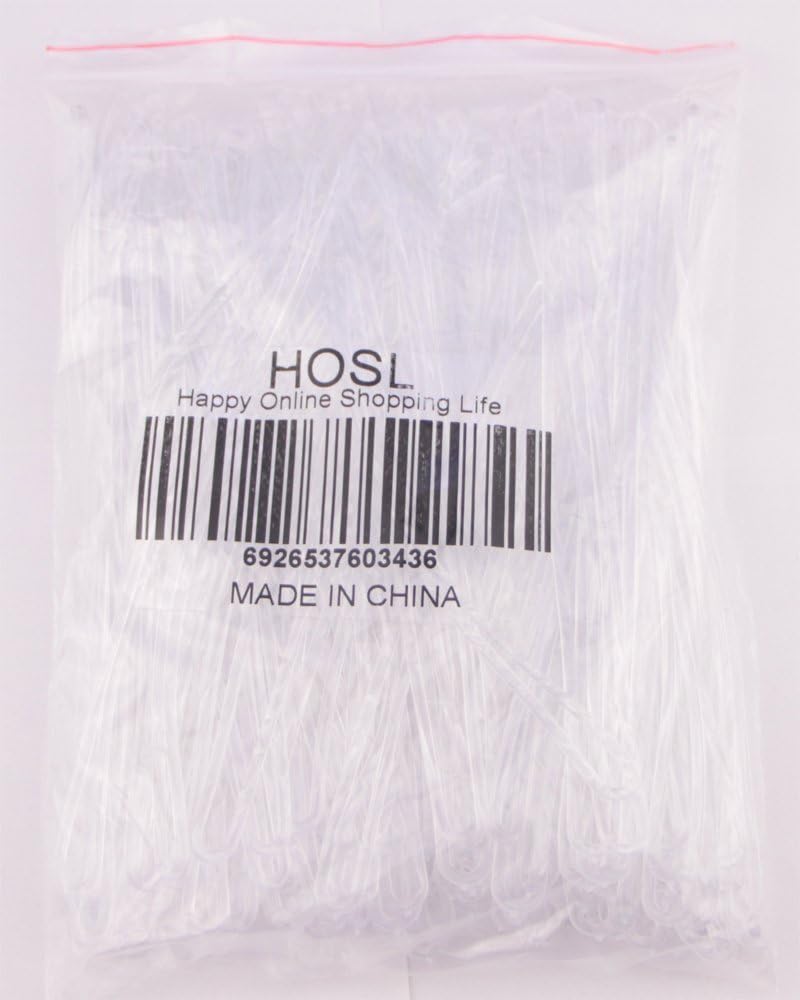 HOSL 100-Pack 6'' Clear Plastic Luggage Tag Loops - Image 7
